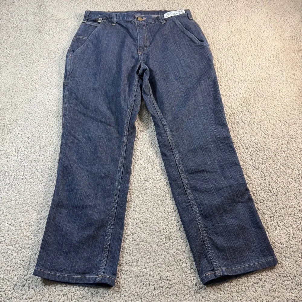 Carhartt FR Flame Resistant Work Jeans Dark Wash Carpenter Pants 30x26 290-83